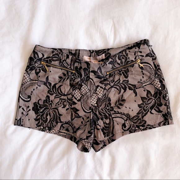 Forever 21 Pants - Black & Beige Lace Shorts